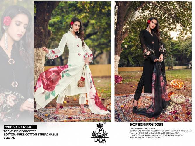 Laiba Am 73 Latest fancy Designer Heavy Ethnic Wear Georgette  Readymade Collection
